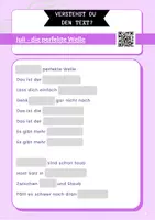 Vista previa - Otros - Hörverstehen Songtexte: Juli - die perfekte Welle (alemán) - página 2