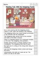 Vorschau - Arbeitsblätter - Reading Trail: With the Hedgehog Family (Englisch) - Seite 3