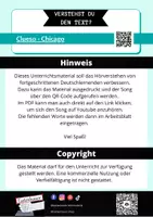 Aperçu - Autre type de ressources - Compréhension orale des paroles de chansons: Clueso - Chicago (allemande) - Page 1