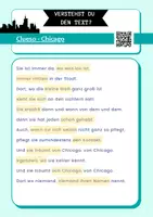 Aperçu - Autre type de ressources - Compréhension orale des paroles de chansons: Clueso - Chicago (allemande) - Page 2