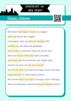 Aperçu - Autre type de ressources - Compréhension orale des paroles de chansons: Clueso - Chicago (allemande) - Page 3
