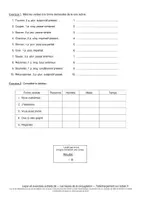 Aperçu - Feuilles d'exercices - Conjugaison des verbes du 1er groupe - Page 1