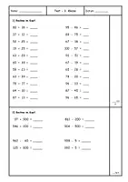 Vorschau - Arbeitsblätter - Materialpaket - Mathe-Tests 3. Klasse 1. Halbjahr - Seite 1