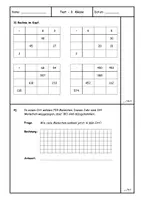 Vorschau - Arbeitsblätter - Materialpaket - Mathe-Tests 3. Klasse 1. Halbjahr - Deckblatt