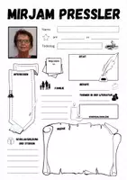 Vorschau - Arbeitsblätter - Mirjam Pressler Steckbrief - Seite 1