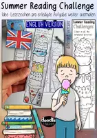 Vorschau - Mal- und Bastelvorlagen - Summer Reading Challenge - Creative Bookmarks English - Deckblatt
