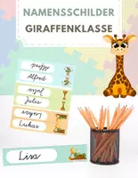 Vorschau - Anderer Materialtyp - Namensschilder für die Giraffenklasse - Deckblatt