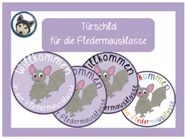 Vorschau - Anderer Materialtyp - Türschilder Fledermaus #Fledermausklasse #Klassentier - Deckblatt