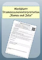 Vorschau - Arbeitsblätter - Dramenszeneninterpretation mit Video - Romeo und Julia - Deckblatt