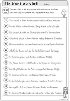 Vorschau - Arbeitsblätter - Ein Wort zu viel Sommer Klasse 2-3 | Deutschübung - Seite 3