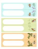 Vorschau - Mal- und Bastelvorlagen - Namensschilder für die Bienenklasse - Seite 2