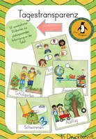 Vorschau - Präsentationen/Tafelbilder - Tagestransparenz für die Grundschule in Druckschrift - Deckblatt