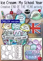 Vorschau - Arbeitsblätter - My School Year - Ice Cream Craftivity - Englischunterricht - Deckblatt