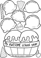 Vorschau - Arbeitsblätter - My School Year - Ice Cream Craftivity - Englischunterricht - Seite 1