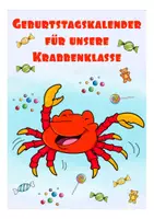Vorschau - Mal- und Bastelvorlagen - Geburtstagskalender - Krabbenklasse - Seite 1