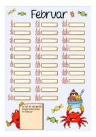 Vorschau - Mal- und Bastelvorlagen - Geburtstagskalender - Krabbenklasse - Seite 3