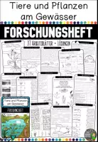 Vorschau - Unterrichtsreihen - Tiere und Pflanzen am Gewässer (Teich) - Forschungsheft - Deckblatt