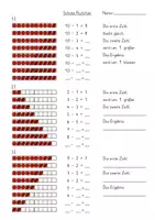 Vorschau - Arbeitsblätter - AB Schöne Päckchen Subtraktion (Klasse 1) - Deckblatt