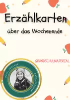 Vorschau - Bildkarten - Erzählkärtchen zum Wochenende: Marktplatz-Methode für den Unterricht / Grundschule / Klasse 1-4 - Deckblatt