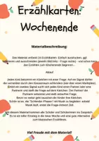 Vorschau - Bildkarten - Erzählkärtchen zum Wochenende: Marktplatz-Methode für den Unterricht / Grundschule / Klasse 1-4 - Seite 1