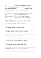 Vorschau - Unterrichtsreihen - DAF/DAZ Grammatik: Deutsche Modalverben im Präteritum - Übungen, Daf, Daz, dürfen, können, müssen, sollen, mögen, wollen, A1, A2 + Antworten, Deutsch - Seite 3