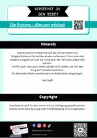 Aperçu - Autre type de ressources - Compréhension orale des paroles de chansons: die Prinzen - alles nur geklaut (allemande) - Page 1