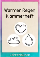 Vorschau - Mal- und Bastelvorlagen - Warmer Regen Klammerheft - Deckblatt