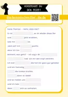 Aperçu - Autre type de ressources - Compréhension orale des paroles de chansons: die fantastischen Vier - die da (allemande) - Page de couverture