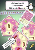 Vorschau - Stationenlernen - Achtung, fertig, Doppelgänger Wörter mit ng oder nk - Deckblatt