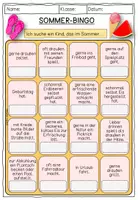 Vorschau - Stundenentwürfe - Jahreszeit Sommer Bingo Spiel - Erzählen - Seite 3