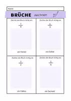 Vorschau - Arbeitsblätter - Brüche zeichnen - Seite 1