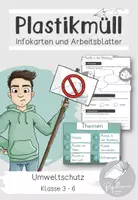 Vorschau - Arbeitsblätter - Plastikmüll: Infokarten und Arbeitsblätter | Klimamaterial - Deckblatt