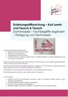Vorschau - Arbeitsblätter - Erziehungsstilforschung Dominospiel - Deckblatt
