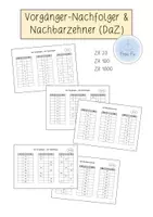 Vorschau - Arbeitsblätter - Vorgänger-Nachfolger & Nachbarzehner (DaZ) - Deckblatt