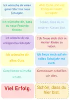 Vorschau - Bildkarten - Die Schule beginnt- das wünsche ich dir 12 Kärtchen - Seite 1