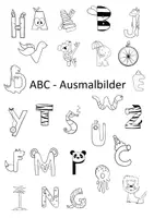 Vorschau - Mal- und Bastelvorlagen - lustige Buchstaben - unser ABC zum Anmalen - Deckblatt