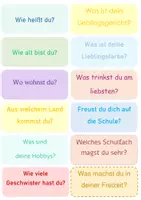 Vorschau - Aufgabenkarten - Die Schule beginnt - sich vorstellen 12 Kärtchen - Seite 2
