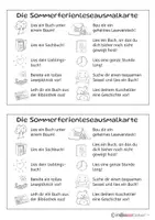 Vorschau - Mal- und Bastelvorlagen - Deutsch: Sommerferien Lesekarte zum Ausmalen - Seite 2