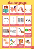 Vista previa - Tarjetas / Manipulativos - CLASS LANGUAGE FLASHCARDS - página 1