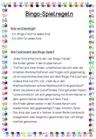 Vorschau - Stundenentwürfe - Weihnachten - Bingo Spiel NACH Weihnachtsferien Erzählen - Seite 1