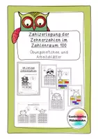 Vorschau - Arbeitsblätter - Zahlzerlegung der Zehnerzahlen - Übungsheft und Arbeitsblätter - Deckblatt