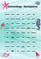 Aperçu - Jeux - Allemand : Bingo de l'été - DaF/DaZ: Sommerbingo mit Wortspeicher - Page 2