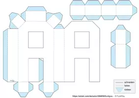 Vorschau - Mal- und Bastelvorlagen - Buchstabeneinführung - Buchstaben in 3D - Bastelvorlagen - Seite 2