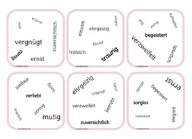 Vista previa - Juegos / Gamificación - Juego vocabulario sentimientos (alemán)- ZWEI SIND GLEICH - página 3