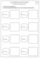 Vorschau - Arbeitsblätter - Rechenspaziergang kleines Einmaleins 1x1 Klasse 2 Klasse 3 Monster - Seite 1