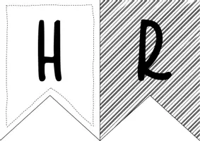 Vorschau - Mal- und Bastelvorlagen - Girlande Herzlich Willkommen! - Deko Klassenraum, Tag der offenen Tür, Elternabend - Seite 2