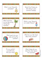 Aperçu - Cartes d'exercices - Cartes de conversation sur le thème de l'été / Summer speaking cards (Anglais) - Page 3