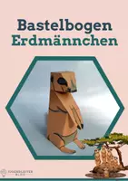 Vorschau - Mal- und Bastelvorlagen - Bastelbogen für Kinder: Erdmännchen - Deckblatt