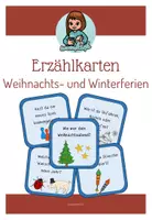 Vorschau - Fördermaterial/Inklusion - Erzählkarten Weihnachts- und Winterferien - Deckblatt