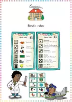 Vorschau - Spiele - Berufe / Berufe raten: Lernspiel & Pantomime (Würfelspiel) - Sachunterricht - Kl. 1/2 - Deckblatt